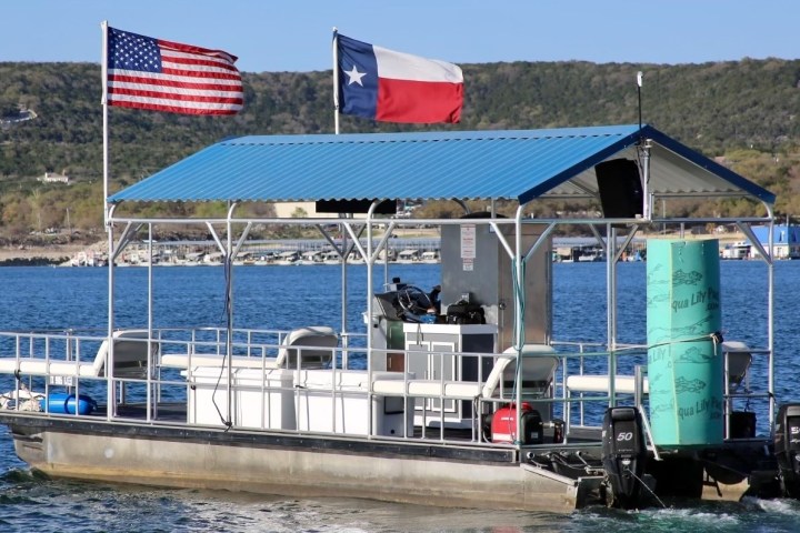 a small boat in a body of water